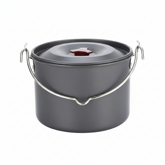 4L Aluminium Camping Hanging Pot | Lightweight Cookware for 4-6 People | Outdoor Picnic Cooking | 537g | Widesea