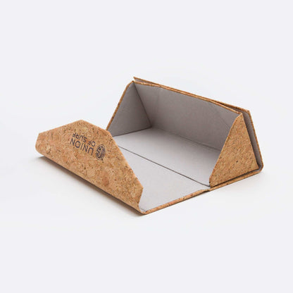 Union Of Surf Cork Sunglasses Case | 100% Natural Cork | Folds Flat | Scratch-Resistant | Lightweight | Plastic-Free | Eco-Friendly | Travel & Daily Use
