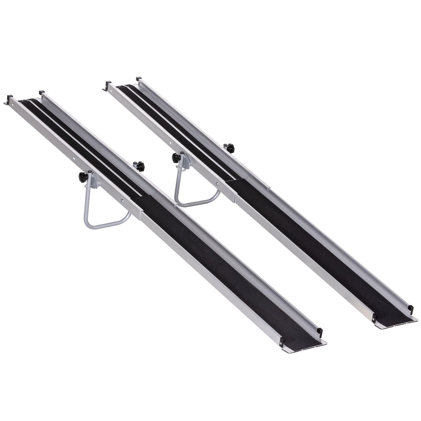 Telescopic Wheelchair Ramps 244L x 19.5Wcm, 270kg, Folding Aluminium Door Threshold Ramps For Home, Mobility Scooters, Doorways, Steps