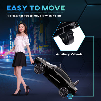 Mercedes-AMG CLA 45 Licensed 12V Kids Electric Car Ride on Car w/ Remote, Suspension Lights Music Horn - Black