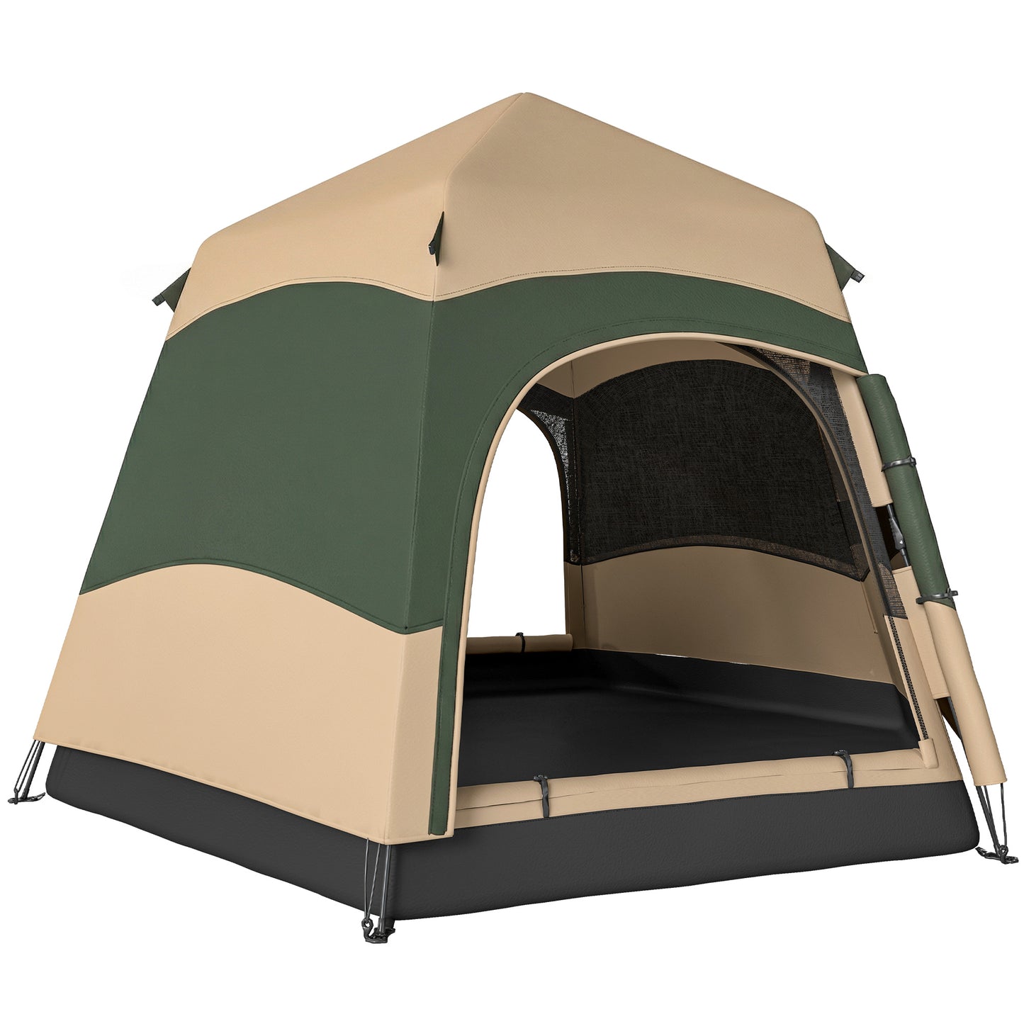 Outsunny Double Layer Instant Pop Up Tent with Rainfly, Portable Camping Shelter with Sewn-in Groundsheet and Carry Bag