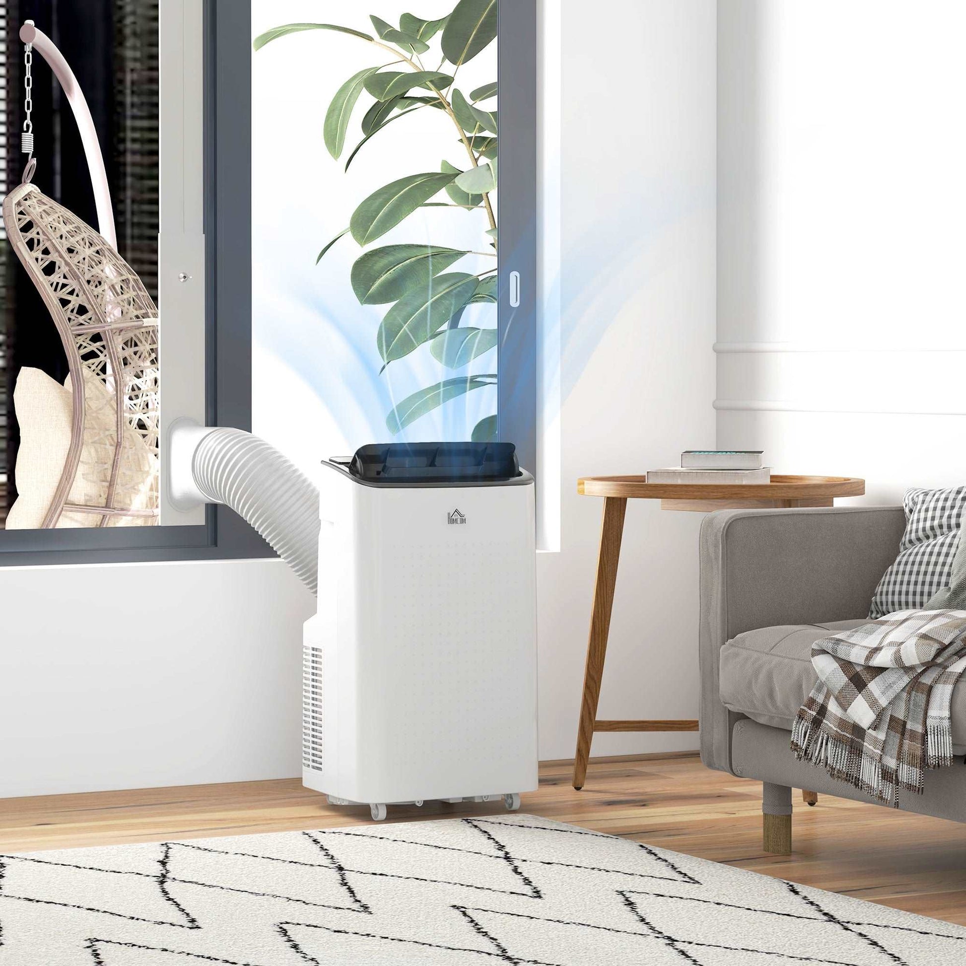 14,000 BTU Mobile Air Conditioner for Room up to 35m², Smart Home WiFi Compatible, with Dehumidifier, Fan, 24H Timer