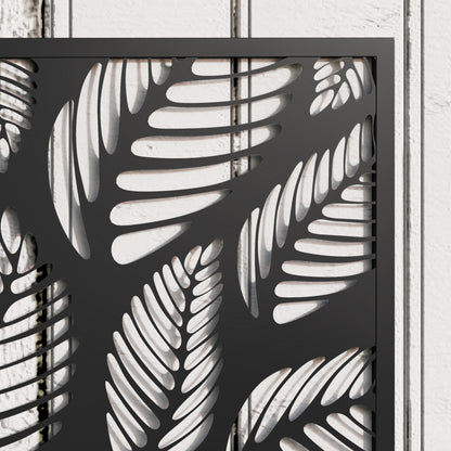 Outsunny Outdoor Metal Planter, with Back Trellis - Black