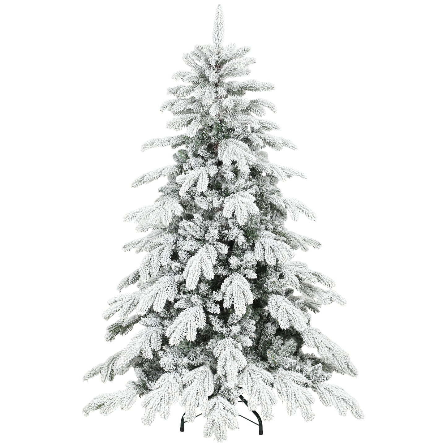 5ft Super Flocked Christmas Tree - Green/White