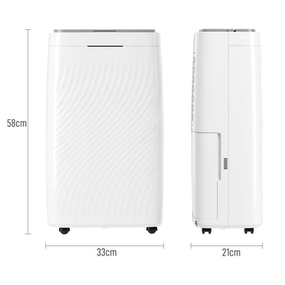 16L/Day Dehumidifier with Activated Carbon Air Filter, Continuous Drainage, 5.5L Water Tank, 24H Timer for Home Damp, Bedroom, Condensation,