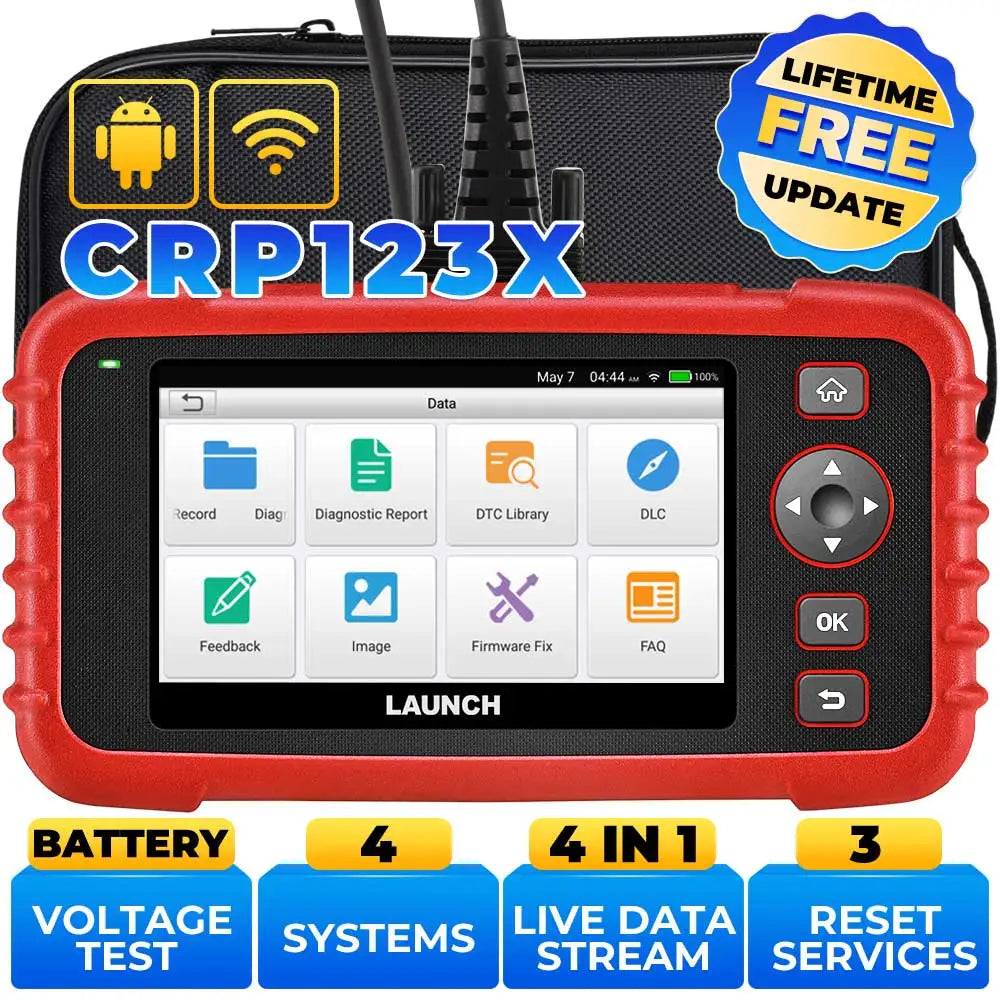 LAUNCH X431 CRP123X Scanner OBDII Automotive Scan Tools Four System Diagnosis Auto Professional OBD2 Diagnostic Scanner