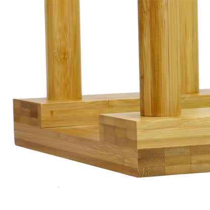 Maison & White Bamboo Boot Rack | Lacquer Coated | Holds 4 Pairs | Kids to Adult Sizes | Hallway Storage | 40.5x25cm Base | Indoor Use | Assembly Required | 2-Year Warranty