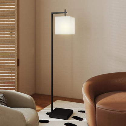 Floor Lamp for Living Room, 66" Modern Tall Standing Lamp with Adjustable Colour Temperatures & 10 Brightness Levels, Remote Control and Foot Switch 9W LED Bulb Included