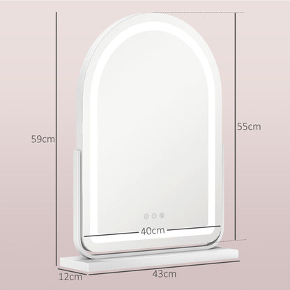 43 x 59cm LED Vanity Mirror - White