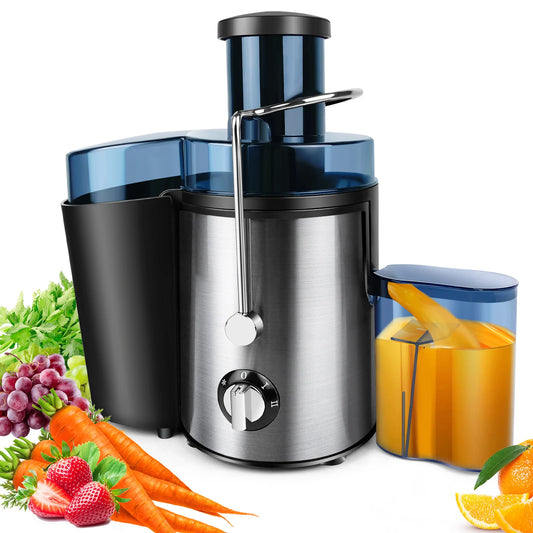 900W Juicer, Centrifugal Juicer Machines Whole Fruit and Vegetable, 65Mm Wide Mouth Juicer Extractor with 2 Speed, 500Ml