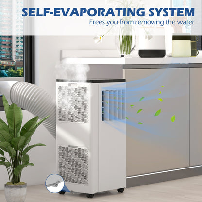 7,000 BTU Mobile Air Conditioner, 15m², Smart Home WiFi, with Dehumidifier, Fan, 24H Timer, Window Kit, White