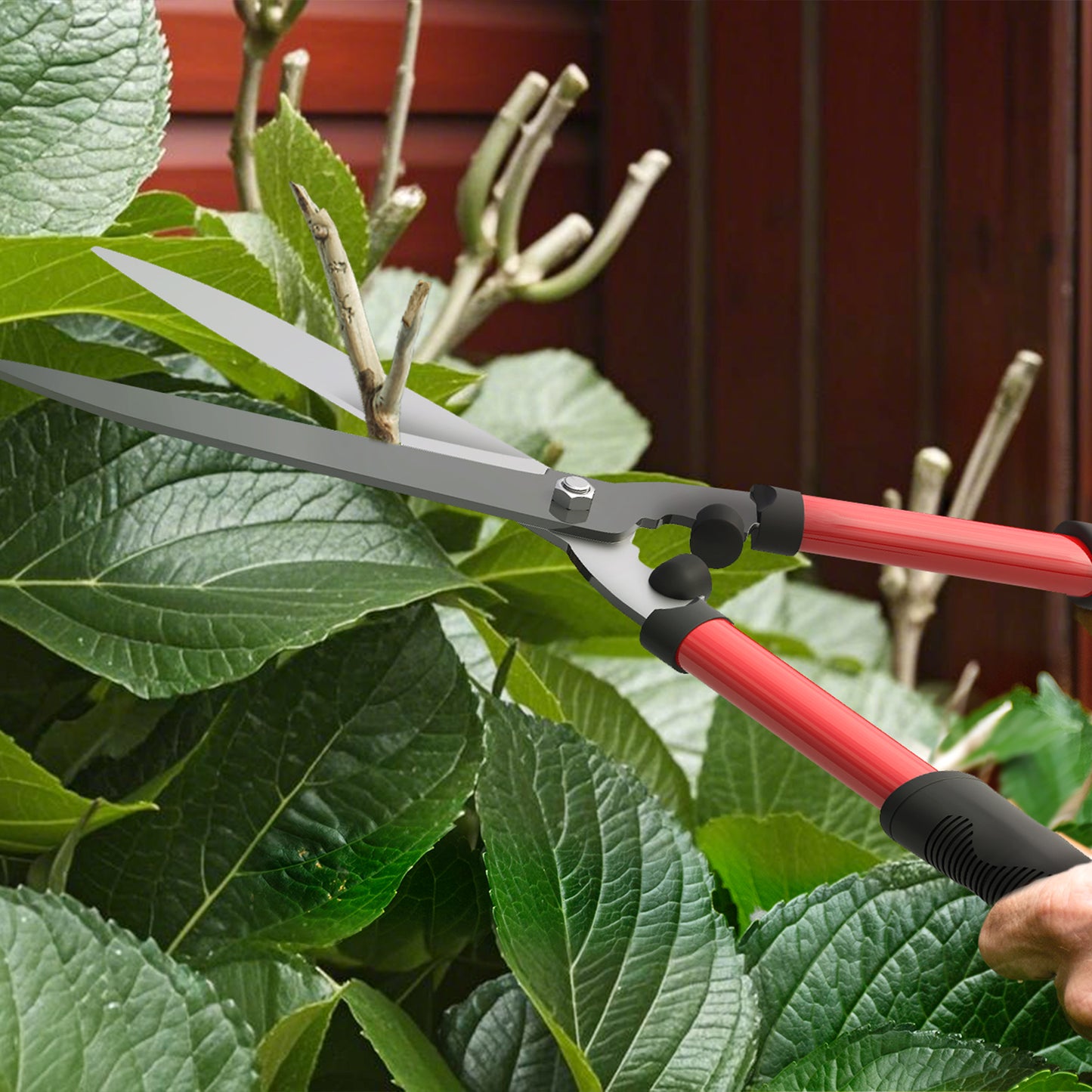 3 Piece Garden Shears Set with Hedge Shears, Lopper, Garden Secateurs, Lightweight and Compact, Tree Shrub Care Kit for Pruning with Soft Grip Handle