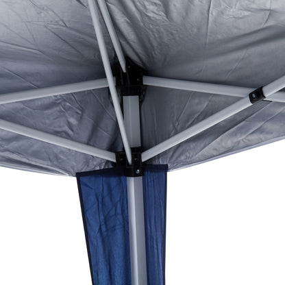 Outsunny 3 M x 3 M Base/ 2.5 M x 2.5 M Top Pop Up Camping Gazebo with Carry Bag, Height Adjustable Party Tent Instant Event Shelter