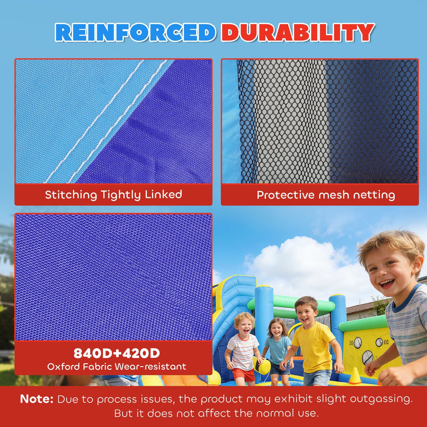 AIYAPLAY 8 in 1 Bouncy Castle for Kids, Inflatable Bounce House with Slide, Pool (Ball Pit), Water Cannon for Indoor Outdoor