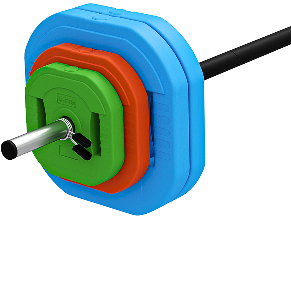 SPORTNOW Adjustable Barbell Weights Set | 20kg or 30kg Options | 140cm Three-Piece Steel Bar | Square Grip Plates & Fixing Clips | Multicolour