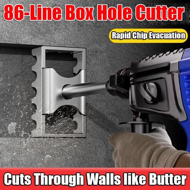 86-Line Box Opener Junction Box Mounting Tool Fast Wall Square Hole Puncher Groove Cutter for Electrical Box