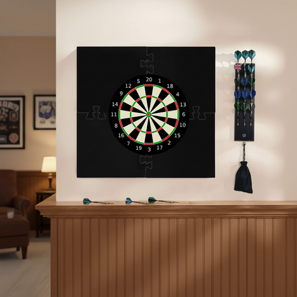 Square EVA Dartboard Surround Wall Protector | 720mm x 720mm | Velvet Surface | 4-Piece No-Tool Assembly | Home Bar Game Room