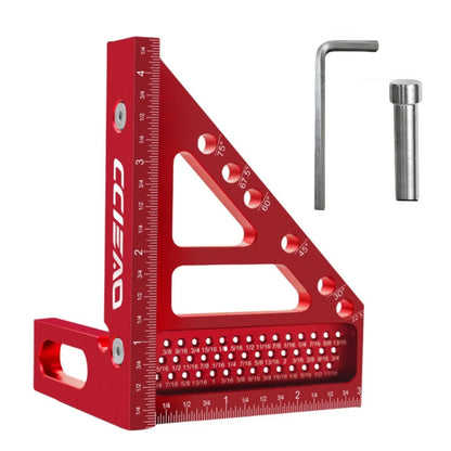 3D Multi-Angle Measuring Ruler, 45/90 Degree Aluminium Alloy Woodworking Square Protractor For Engineer Carpenter
