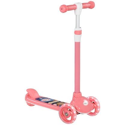 AIYAPLAY Kids 3 Wheel Scooter for 2-6 Years Old w/ Adjustable Height, LED Light, TPE Handlebar