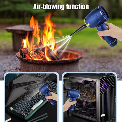 Compressed Air Cleaner Blower For PC, Laptop, MacBook, 3 Speed 100000RPM Air Blower Compressed Cleaning Duster