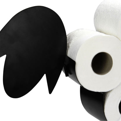 Pukkr Sheep Toilet Roll Holder | Freestanding Steel | Holds 7 Rolls | Novelty Bathroom Décor | No Fixings Required | Assembly Required | 53.5x32.5x12.5cm | 2-Year Warranty