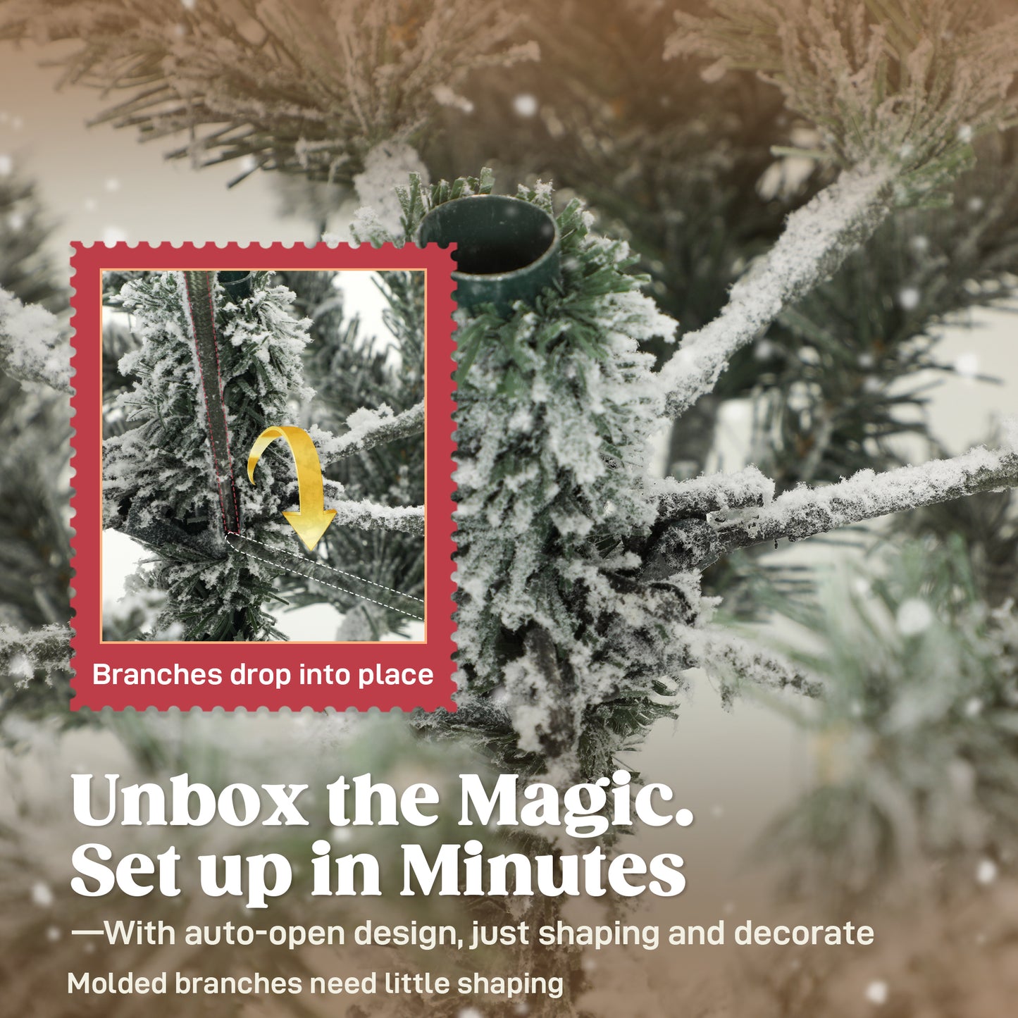 6ft Snow Flocked Artificial Christmas Tree