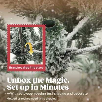 6ft Snow Flocked Artificial Christmas Tree