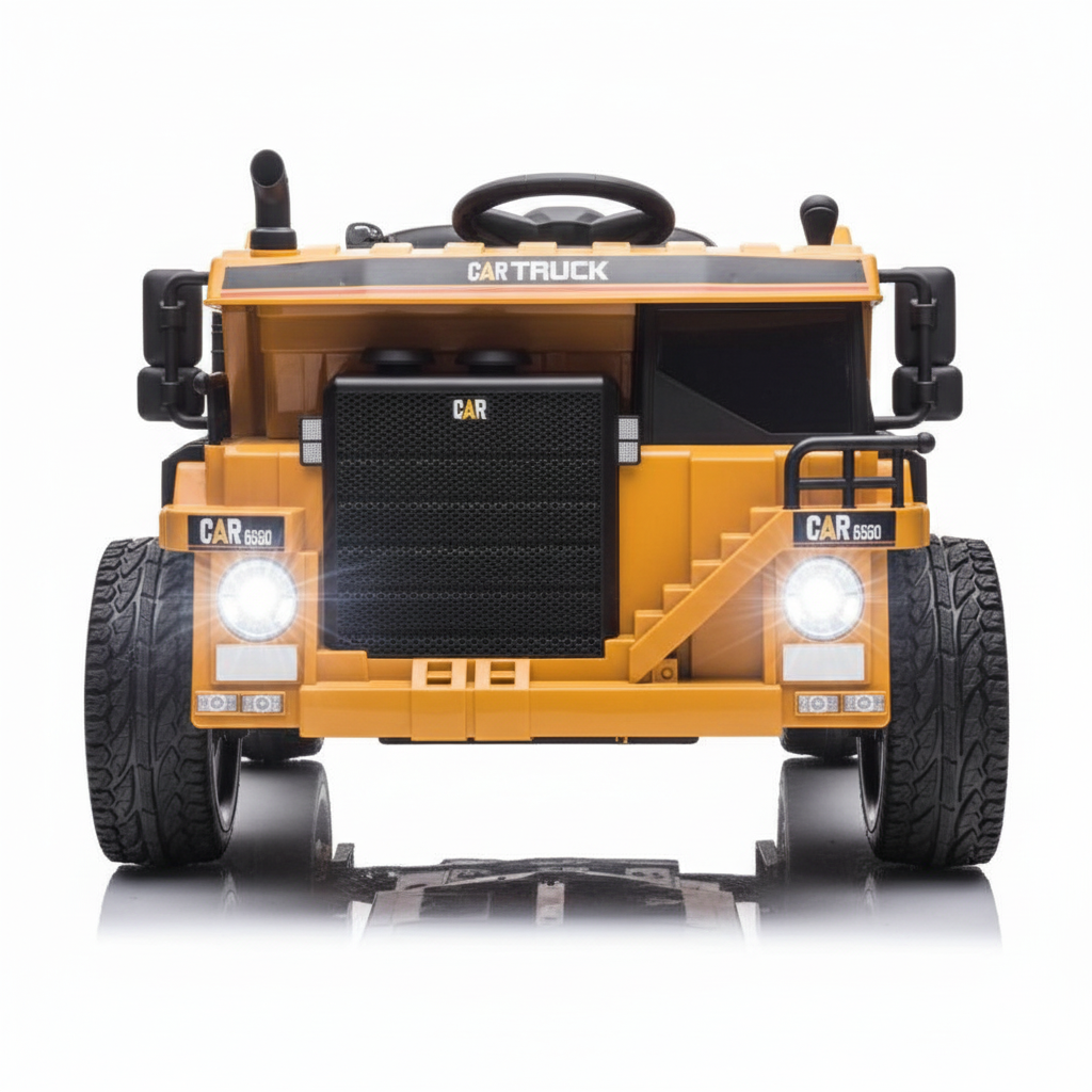 Dumper truck front angle