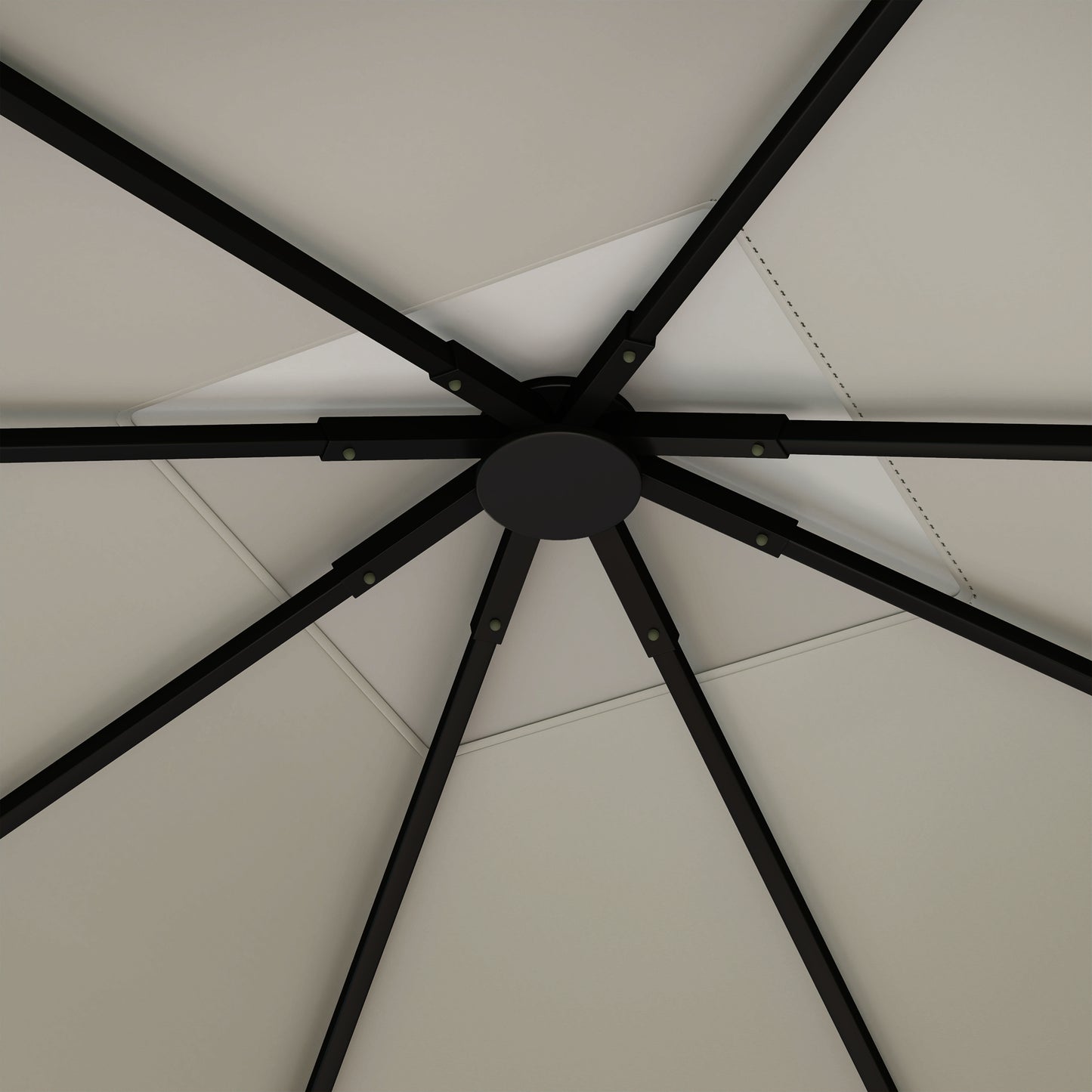 3x3m Gazebo Replacement Canopy Top | 600D Oxford Fabric | UPF30+ PA Coating | Hook & Loop Fasteners | Drainage Holes | Fits Outsunny 01-0867 Series Only | 300x300cm | Grey