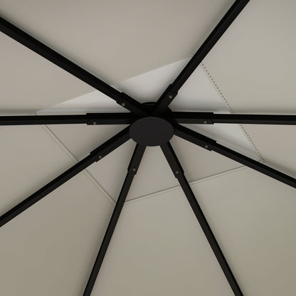 3x3m Gazebo Replacement Canopy Top | 600D Oxford Fabric | UPF30+ PA Coating | Hook & Loop Fasteners | Drainage Holes | Fits Outsunny 01-0867 Series Only | 300x300cm | Grey