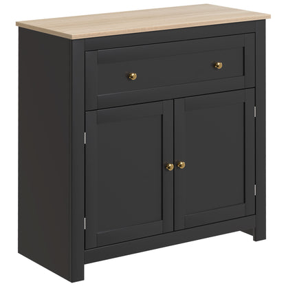 Sideboard Storage Cabinet, Modern Kitchen Cupboard with Adjustable Shelf, Drawer and Double Doors