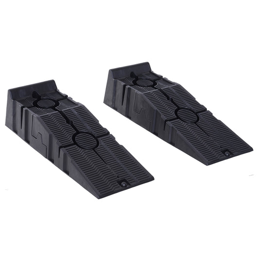 Durhand 1 Pair Heavy Duty 5 Ton Plastic Garage Workshop Car Service Ramps Lifting Automotive Vehicle Portable Low Clearance