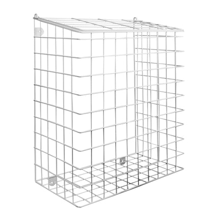 Maison & White Indoor Letterbox Mail Catcher Cage with Fixings | Iron PE Coating | 8x27cm Slot | Fits Up To 30cm Letterboxes | Horizontal & Vertical | Easy-Open Lid | 42x31x17cm | 2-Year Guarantee