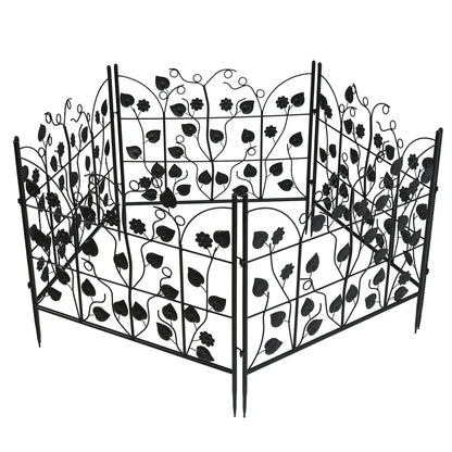5Pcs Decorative Garden Fence Outdoor Rustproof Landscape Border Folding Patio Fences Flower Bed Fencing Barrier