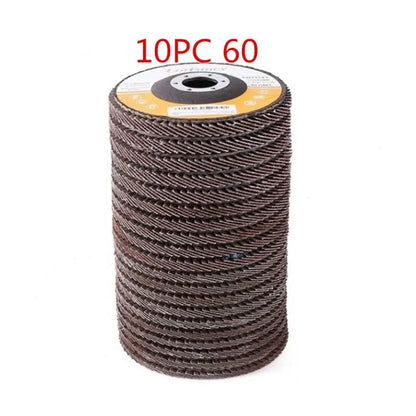 10 Pieces 16*100Mm Flap Sanding Discs 40/60/80/120 Grit Grinding Wheels Blades Angle Grinder 16Mm Hole