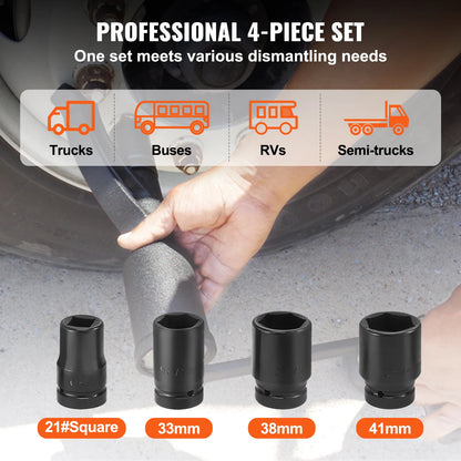 1/58 1/64 Torque Wrench Set 4/8 Sockets Multiplier Drive Lug Nut Wrench/Multiplier Heavy Duty Torque, With Case