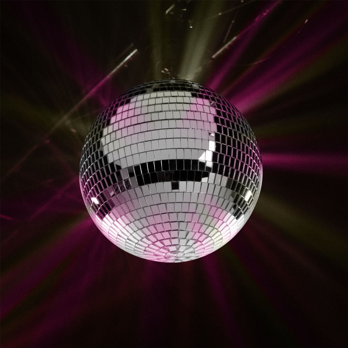 Pukkr Mirror Disco Ball 20cm | Polished Glass Facets | Hanging Hook | Lightweight | Indoor Outdoor Party Decor | Birthdays Weddings Kids Parties | Home Garden Mood Lighting | 2-Year Warranty