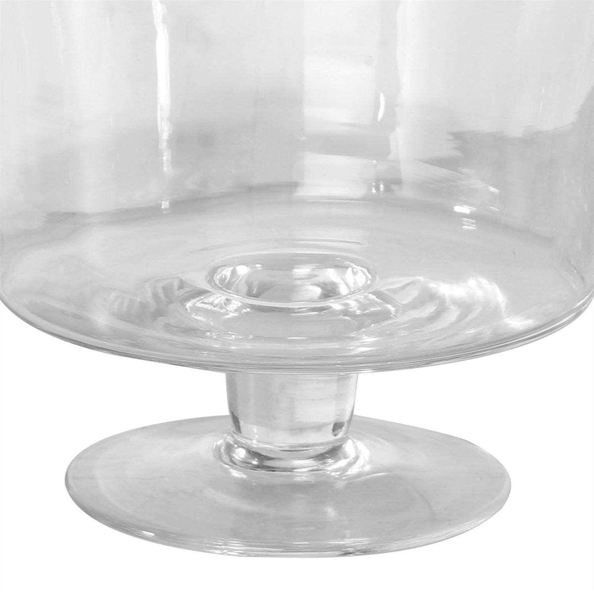 Maison & White Footed Glass Trifle Bowl | 2 Litre | 19x19x16cm | Handmade | Dishwasher Safe | Serves 6+ | 2-Year Warranty