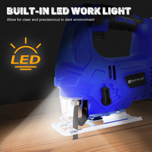 3000RPM Cordless Jigsaw 21V Electric Jigsaw Brushless Motor Portable Multi-Function Power Tool For Wood Working Metal Cutting