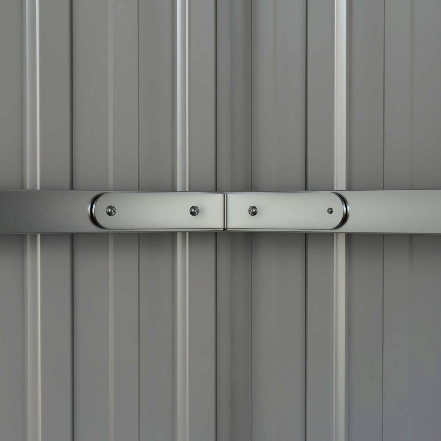 Outsunny 11 x 5.6ft Galvanised Steel Garden Shed, Metal Shed, Garden Storage Shed with Lockable Doors and Gloves for Outdoor Patio, Garden, Grey