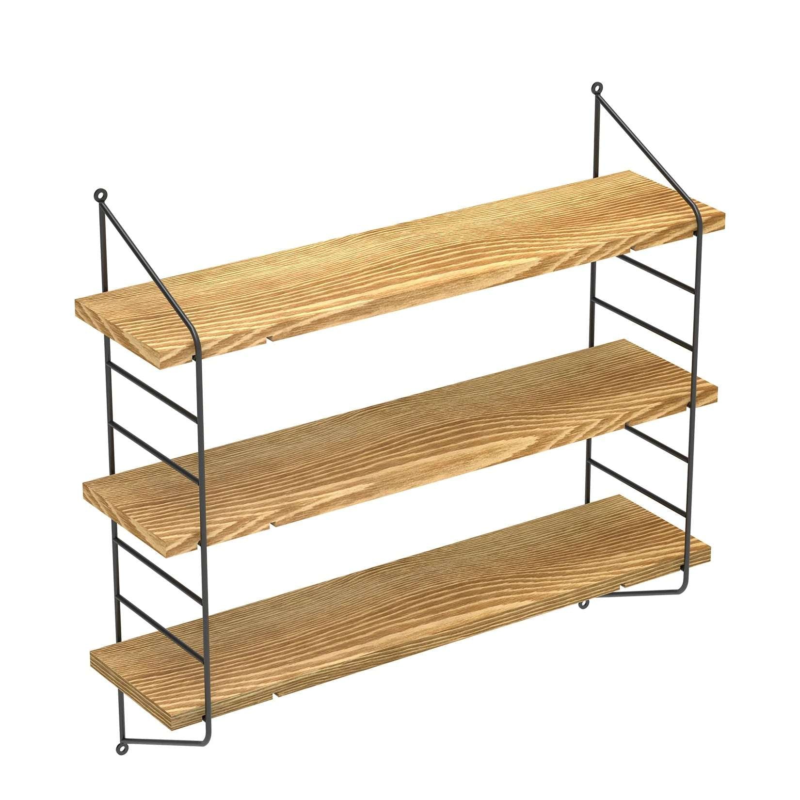 3 Tier Floating Wall Shelf Unit Kitchen Wall Storage Display Shelf Bookshelf
