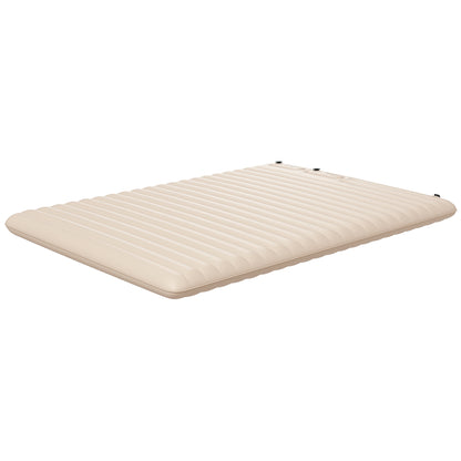 Outsunny Double Size Air Bed, with Built-in Foot Pump and Carry Bag, White