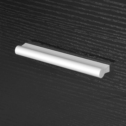 Four-Drawer Lockable Filing Cabinet - Black / White Ash Wood Effect