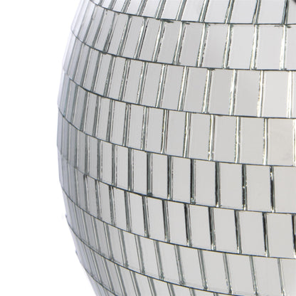 Pukkr 30cm Mirror Disco Ball with Hanging Hook | Polished Glass Facets | Lightweight | Indoor Outdoor | Birthdays Weddings Children's Parties | Home Decor Mood Lighting | 2-Year Warranty