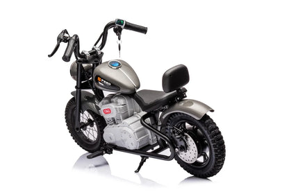 S-P-E-E-D 36V Electric Chopper Motorcycle Ride-On | 350W Twist-Grip Throttle, LED & Horn