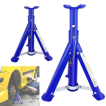 Pack-2 Heavy Duty Axle Jack Stands 3 Tonne Load Capacity, 4 Stages Height Adjustment 305Mm to 415Mm for Car Lifting Repair