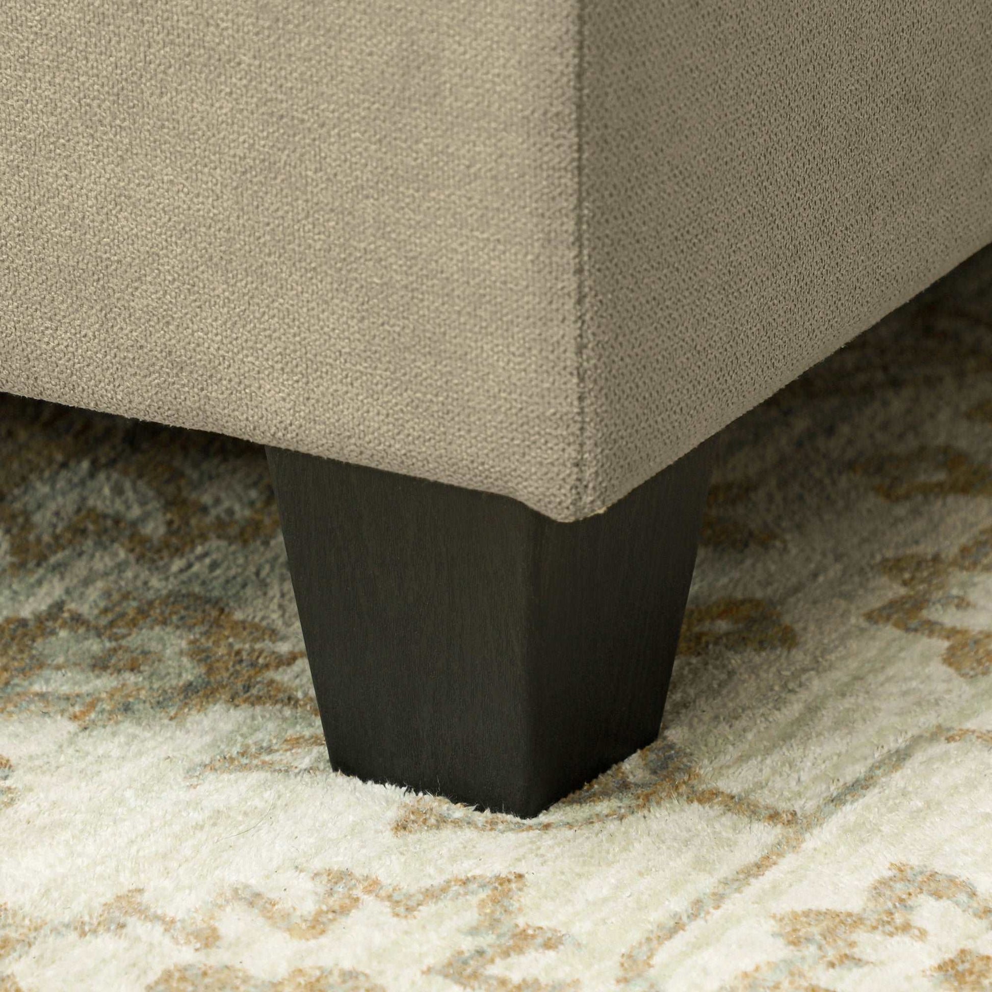 'L' Shape Modular Storage Sofa Couch Settee - Light Brown / Dark Grey