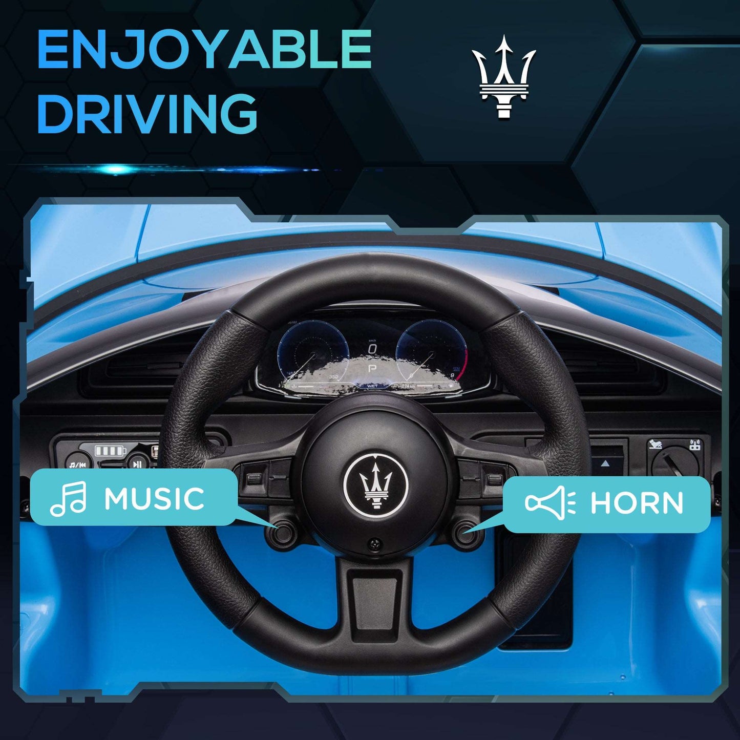 AIYAPLAY Maserati MC20 Licensed 12V Kids Electric Ride on Car with Remote Control, Spring Suspension