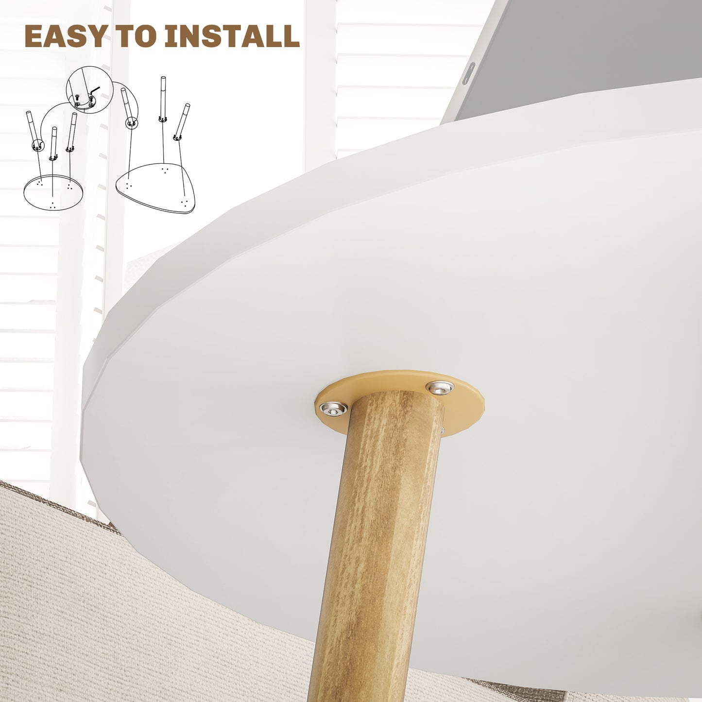 Set of Two Scandinavian-Style Coffee Tables - White