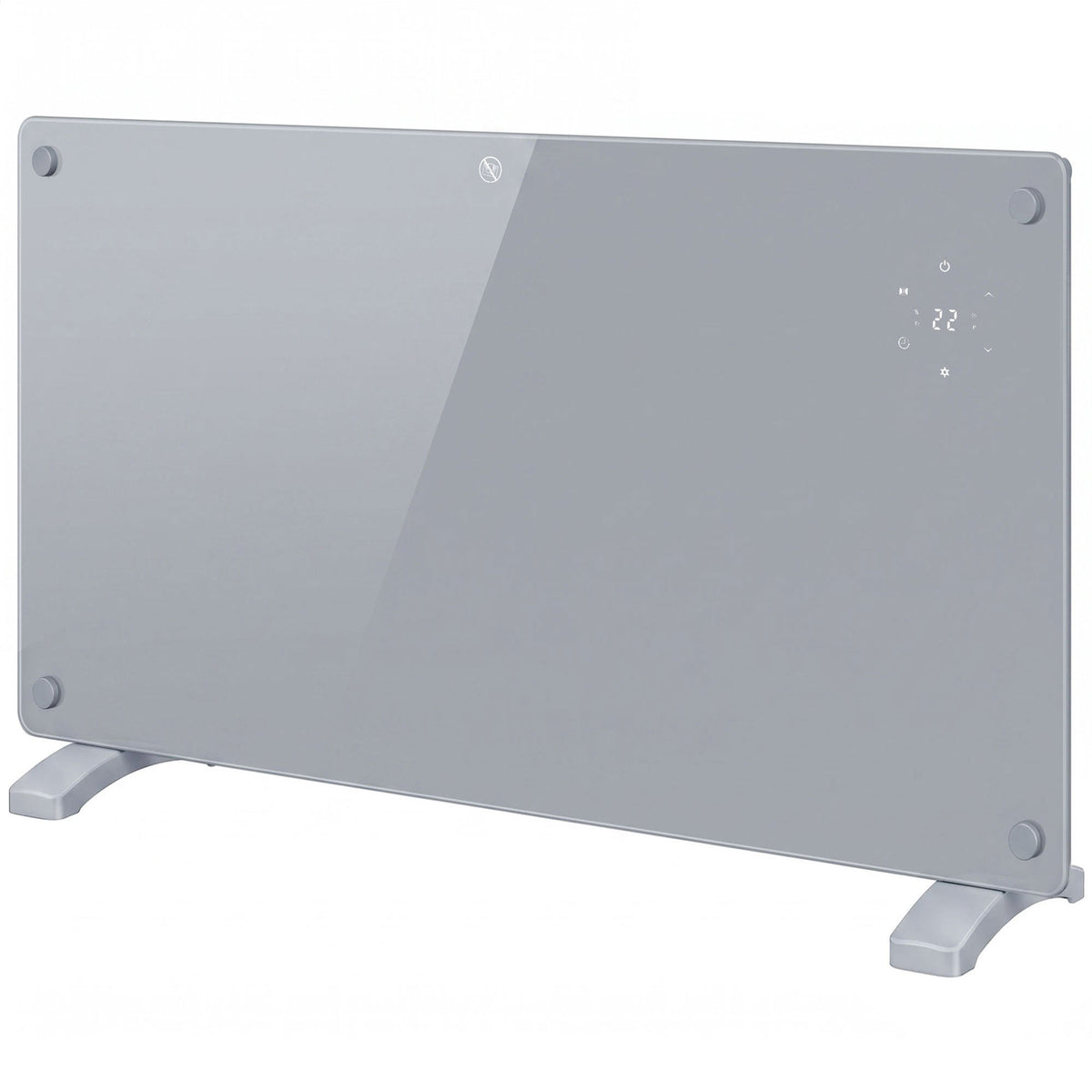 Smart Panel Heater | Grey 1500W WiFi Electric Heater, Wall Mounted or Freestanding with 7-Day Timer